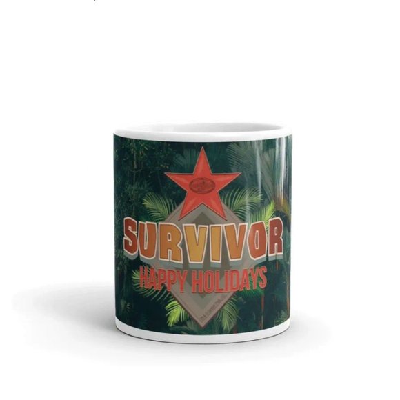Survivor Happy Holidays White Mug - Picture 1 of 3